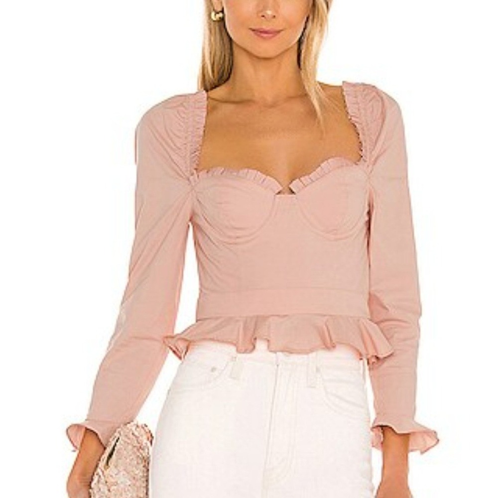 Majorelle Corie Top In Pink Blush